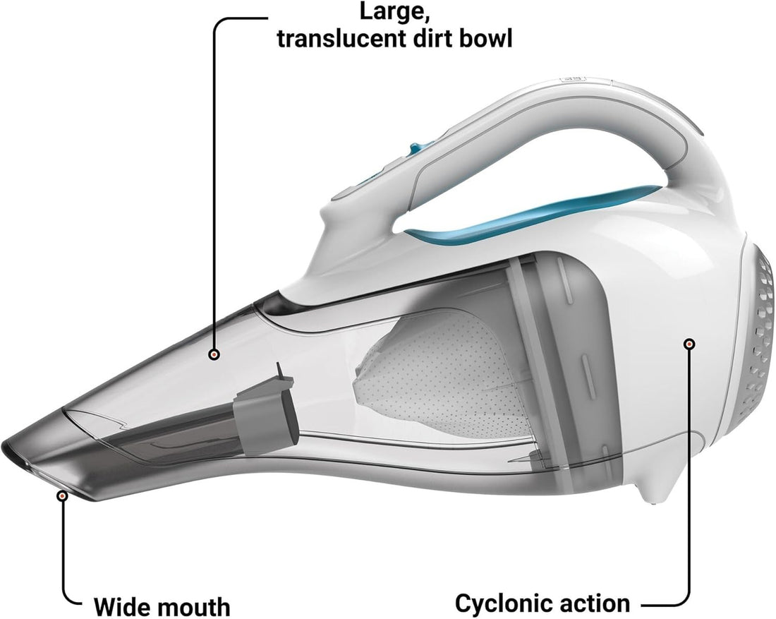 Cordless Handheld Vacuum, Portable Vacuum for Car and Home Rechargeable, Powerful Suction, Wide Mouth