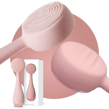 Smart Facial Cleansing Device with Silicone Brush & Anti-Aging Massager