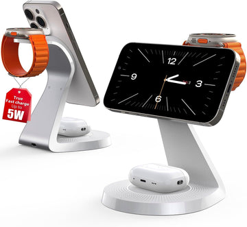 3 in 1 Charging Station for Apple Devices,Mag-Safe Charger Stand Fast Charging